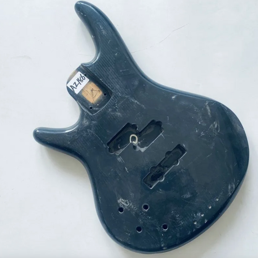 Black Left Hand 4 String Bass Basswood Body DIY Project