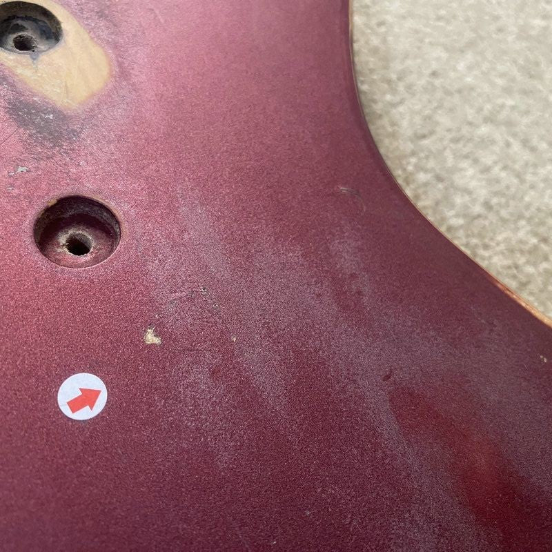 Red Basswood 4/5 String Electric Bass Body