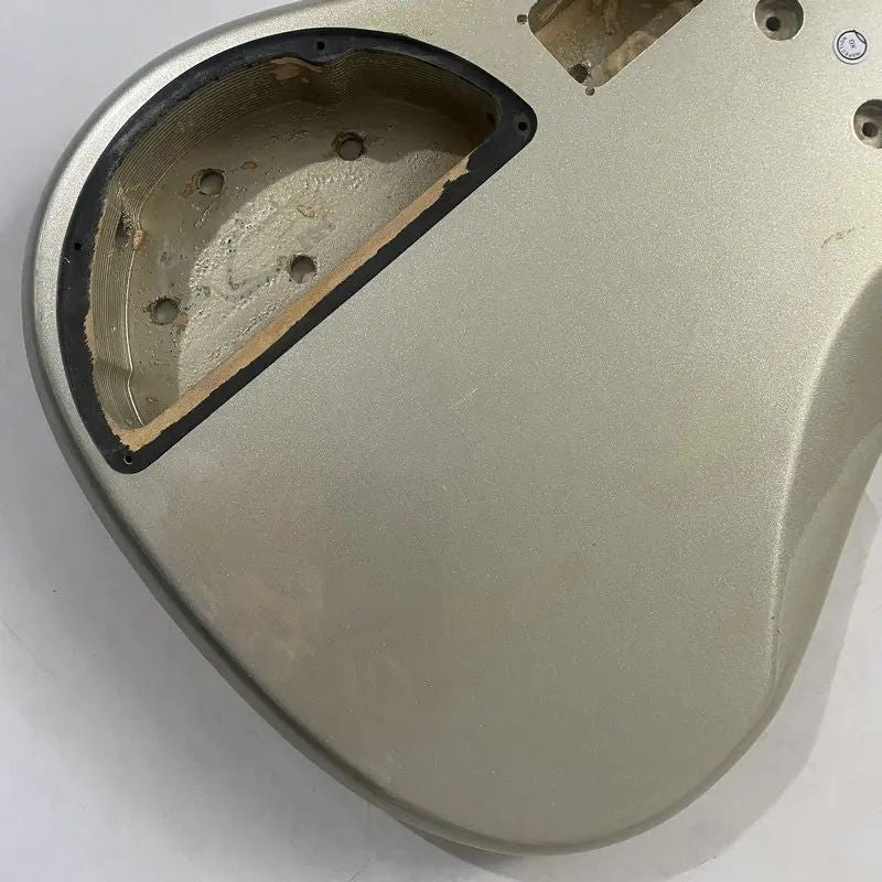 Metallic Silver Basswood 4 String Bass Body DIY Project