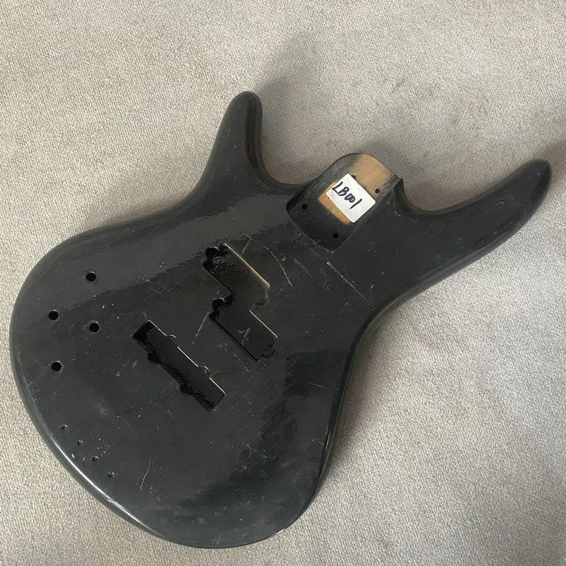 Black Lefty Basswood 4 String Electric Bass Body