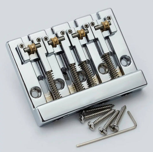4 String Electric Bass Bridge with Roller Brass Saddles Fit Fender,Iba