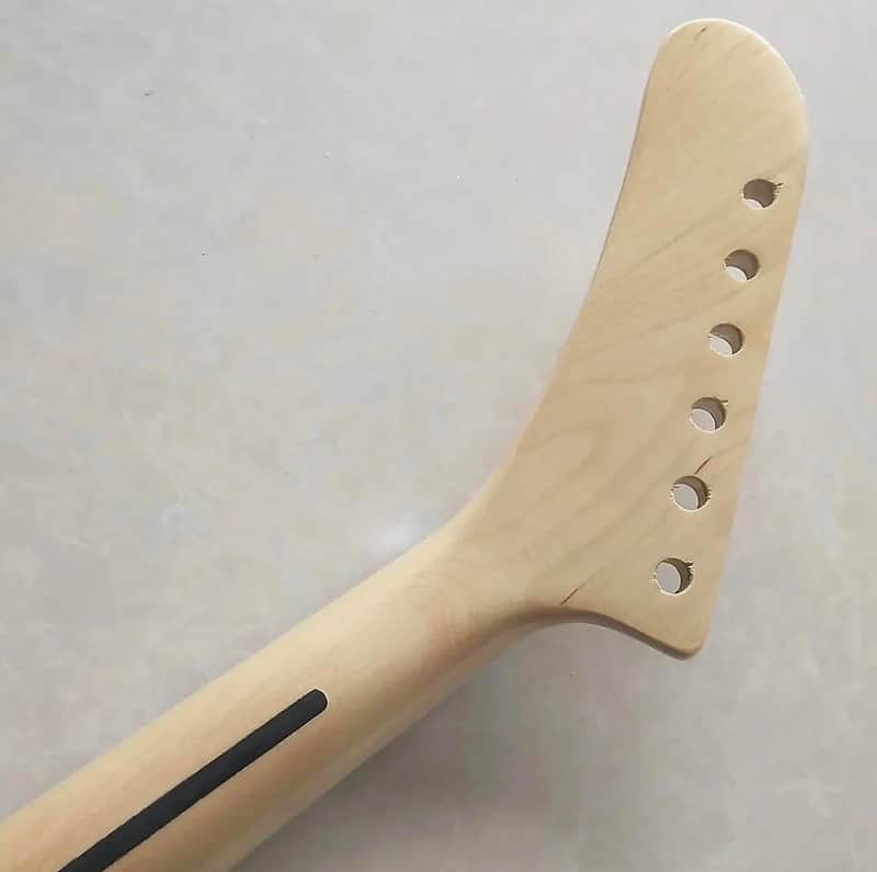 Banana Headstock Guitar Maple Wood Neck with Scalloped Fingerboard Fretboard