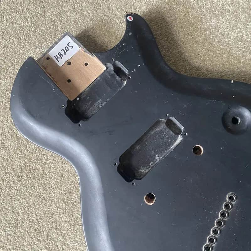 Black 7 String Guitar HH Body with String Through - KB205