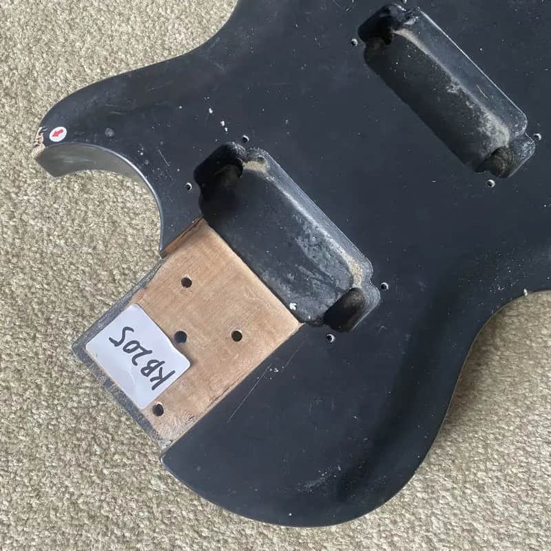 Black 7 String Guitar HH Body with String Through - KB205