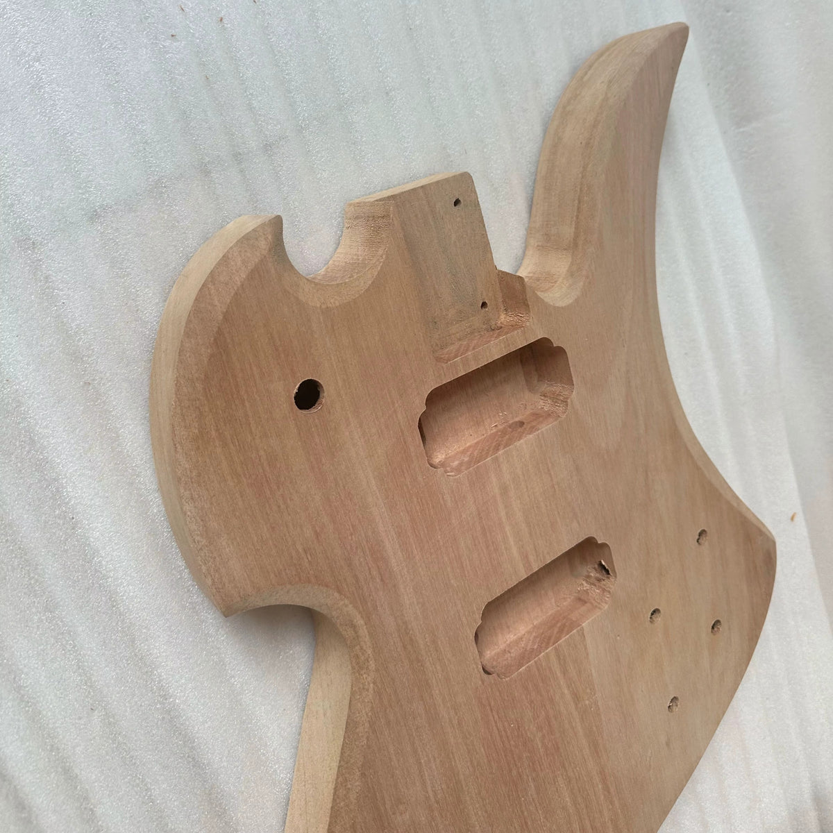 Mahogany Wood Mocking Bird Style Guitar Body DIY Project