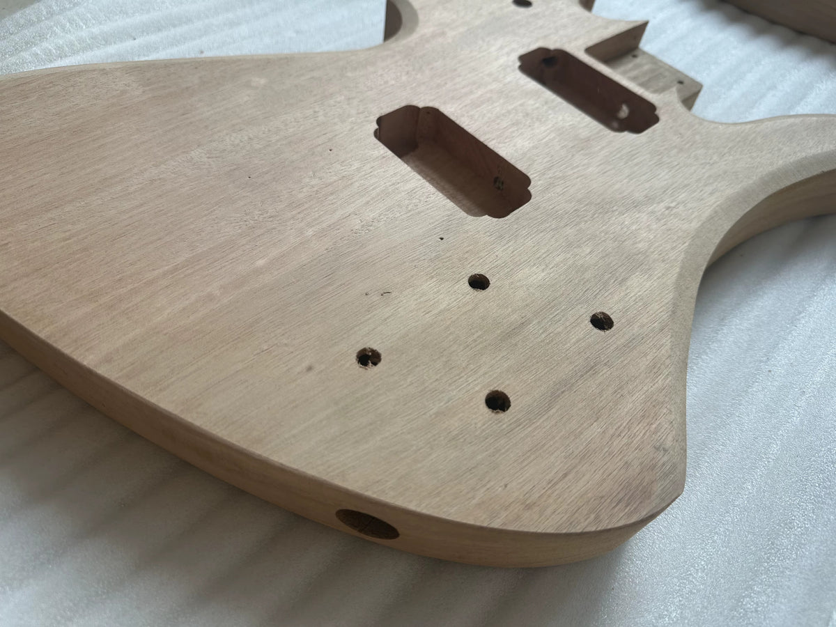 Mahogany Wood Mocking Bird Style Guitar Body DIY Project