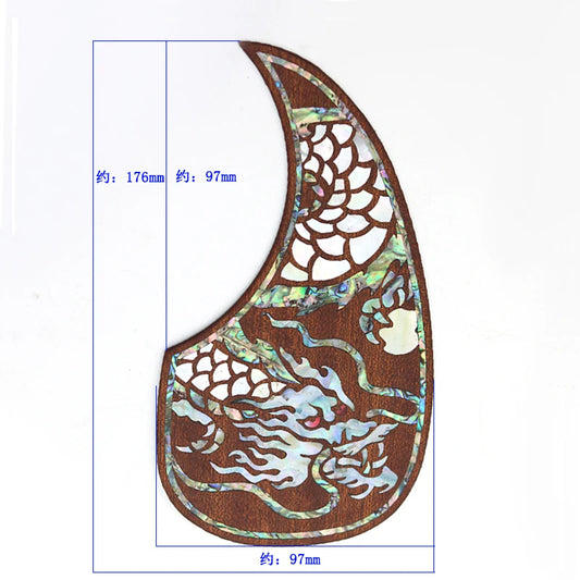 Sapele Wood Folk Acoustic Guitar Pickguard Scratch Plate For Martin Guitars