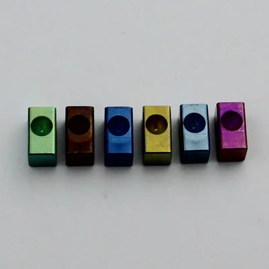 6 Piece Rainbow Titanium Materiel String Lock Insert Blocks For Floyd Rose