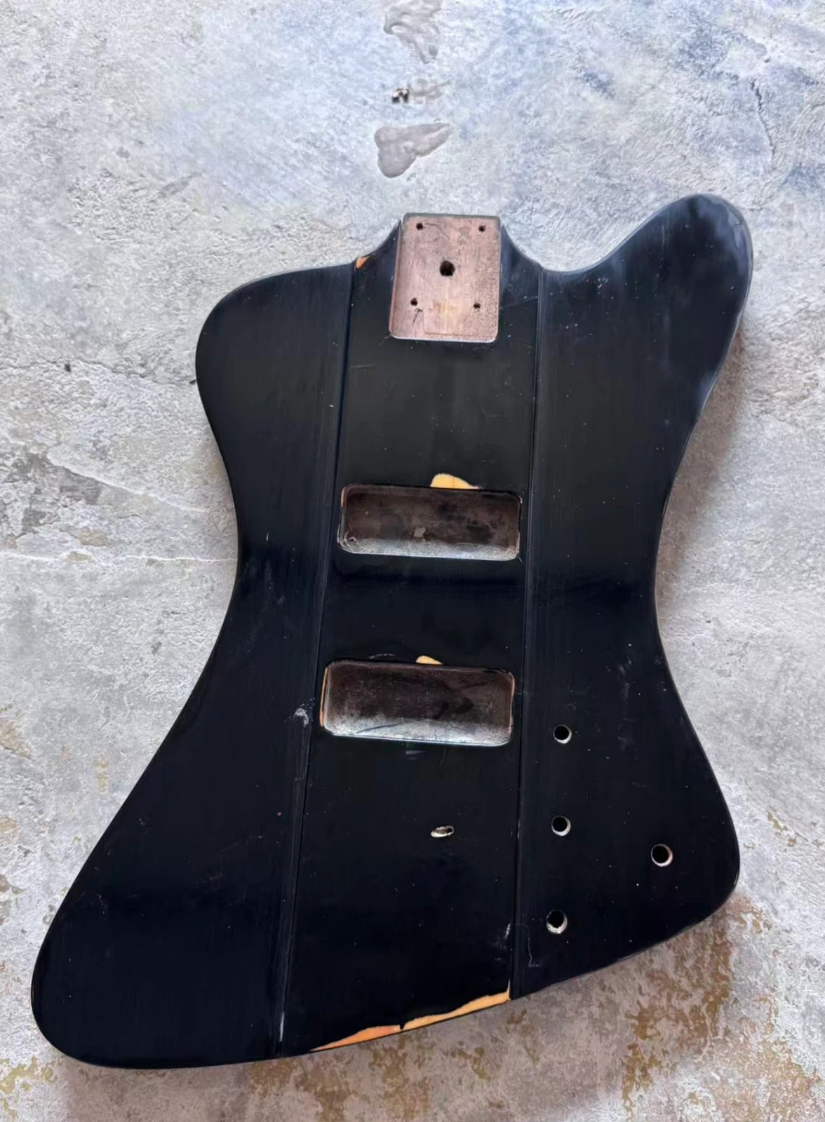 Black Bass Guitar Body Fit Thunderbird DIY Project