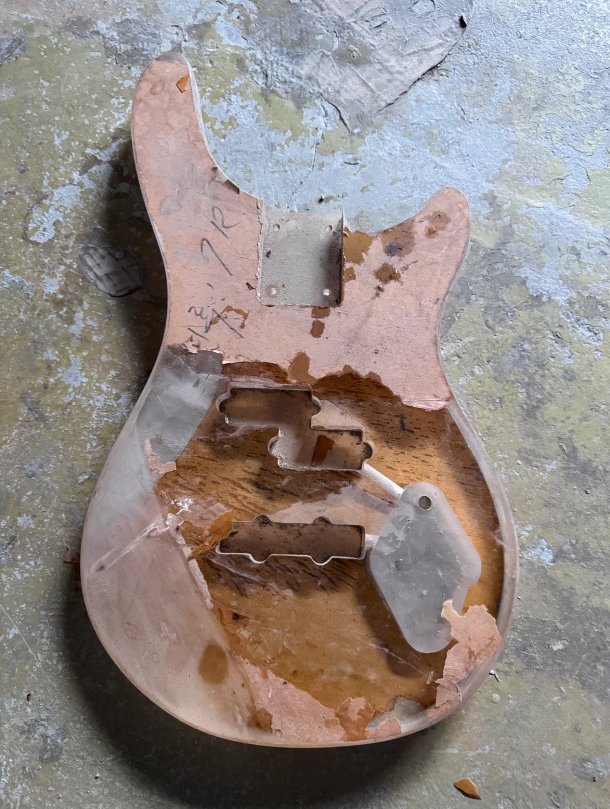 Acrylic Materiel 4 String Electric Bass Body DIY Project