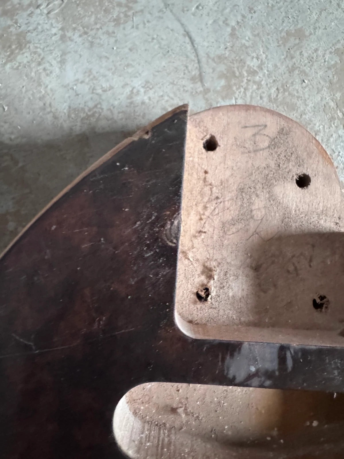 Custom DIY Mini Guitar Body DIY Project, String Through Bridge
