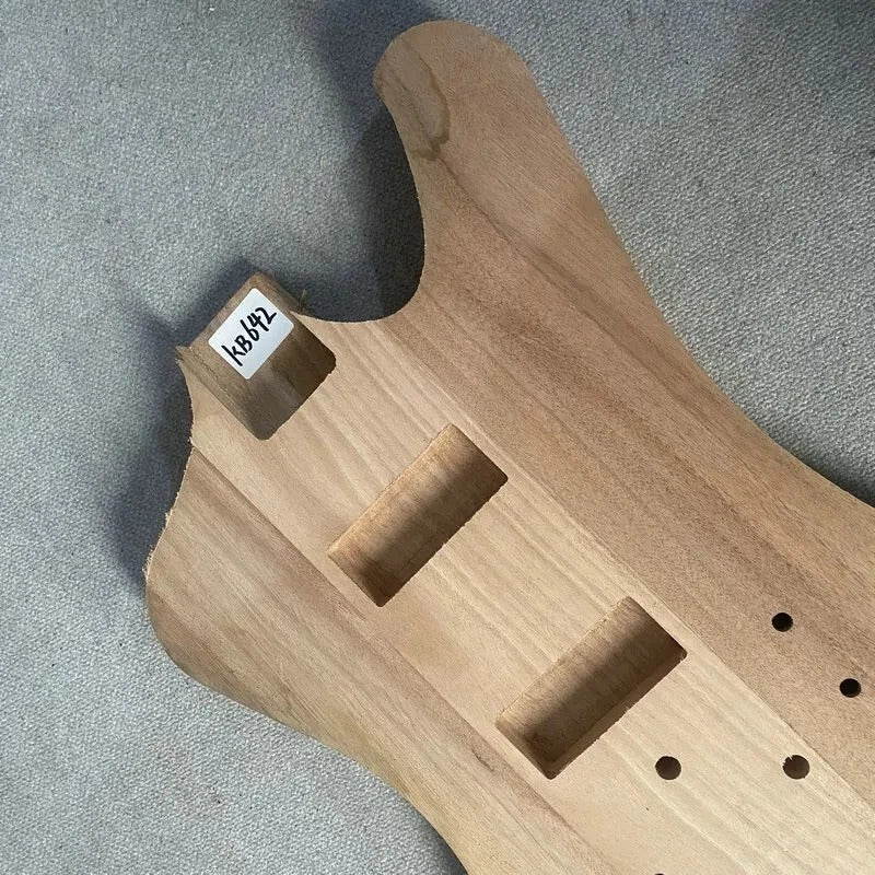 Unfinished Mahogany Wood Bass Guitar Body Fit Thunderbird Bass