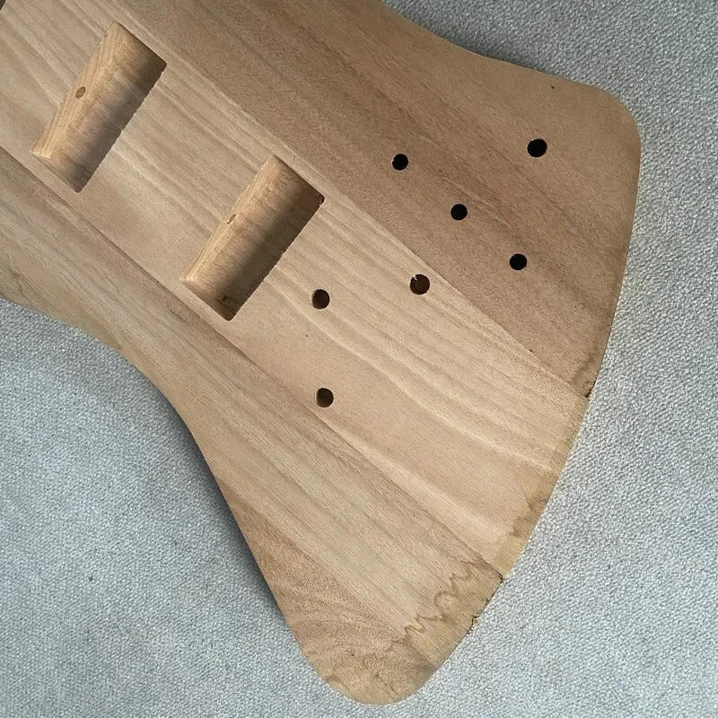 Unfinished Mahogany Wood Bass Guitar Body Fit Thunderbird Bass
