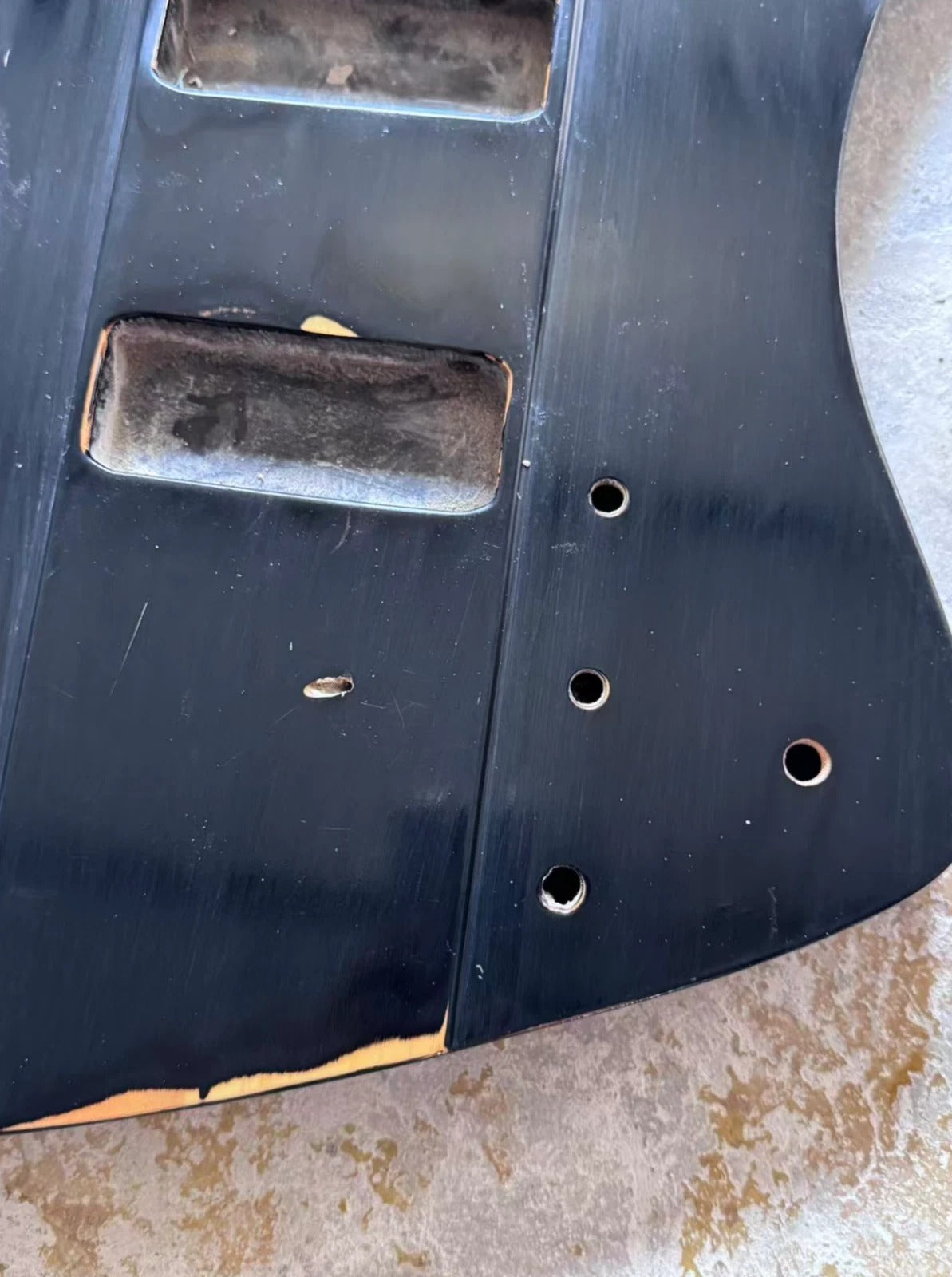 Black Bass Guitar Body Fit Thunderbird DIY Project