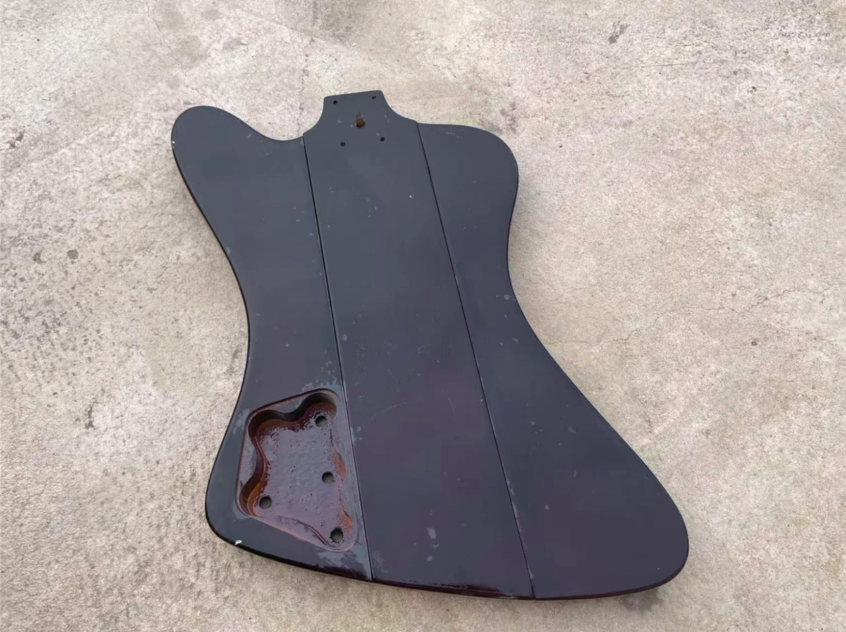 Black Red Glossy Finish Bass Body Fit Thunderbird DIY Project