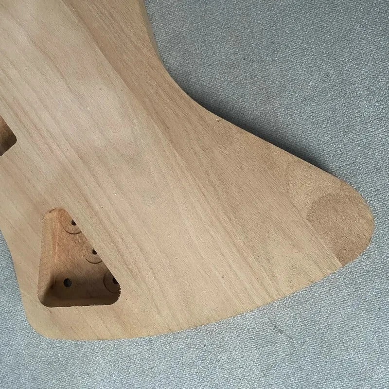 Unfinished Mahogany Wood Bass Guitar Body Fit Thunderbird Bass