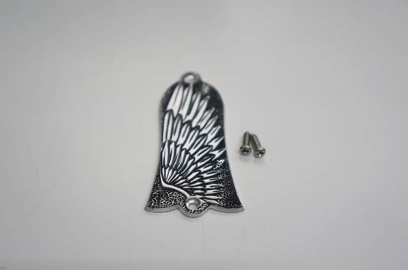 Metal Winged Top Engraved Guitar LP SG ES Style Truss Rod Cover, 2 Holes