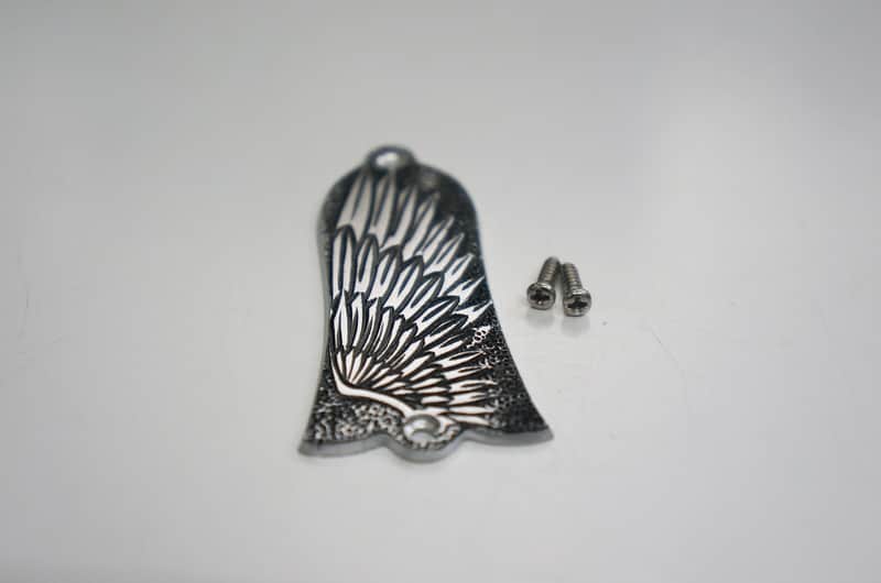 Metal Winged Top Engraved Guitar LP SG ES Style Truss Rod Cover, 2 Holes