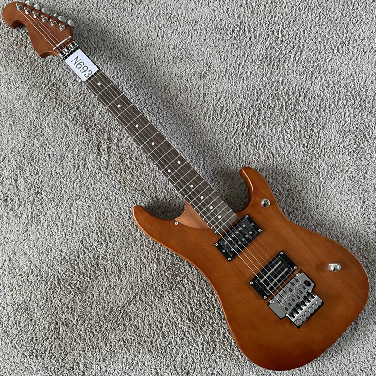 Warrior Style Double Tremolo Electric Guitar Washburn N4 Custom Export Model with Rubbed Finish, 22 Frets, Metal, Beginner to Advanced Level
