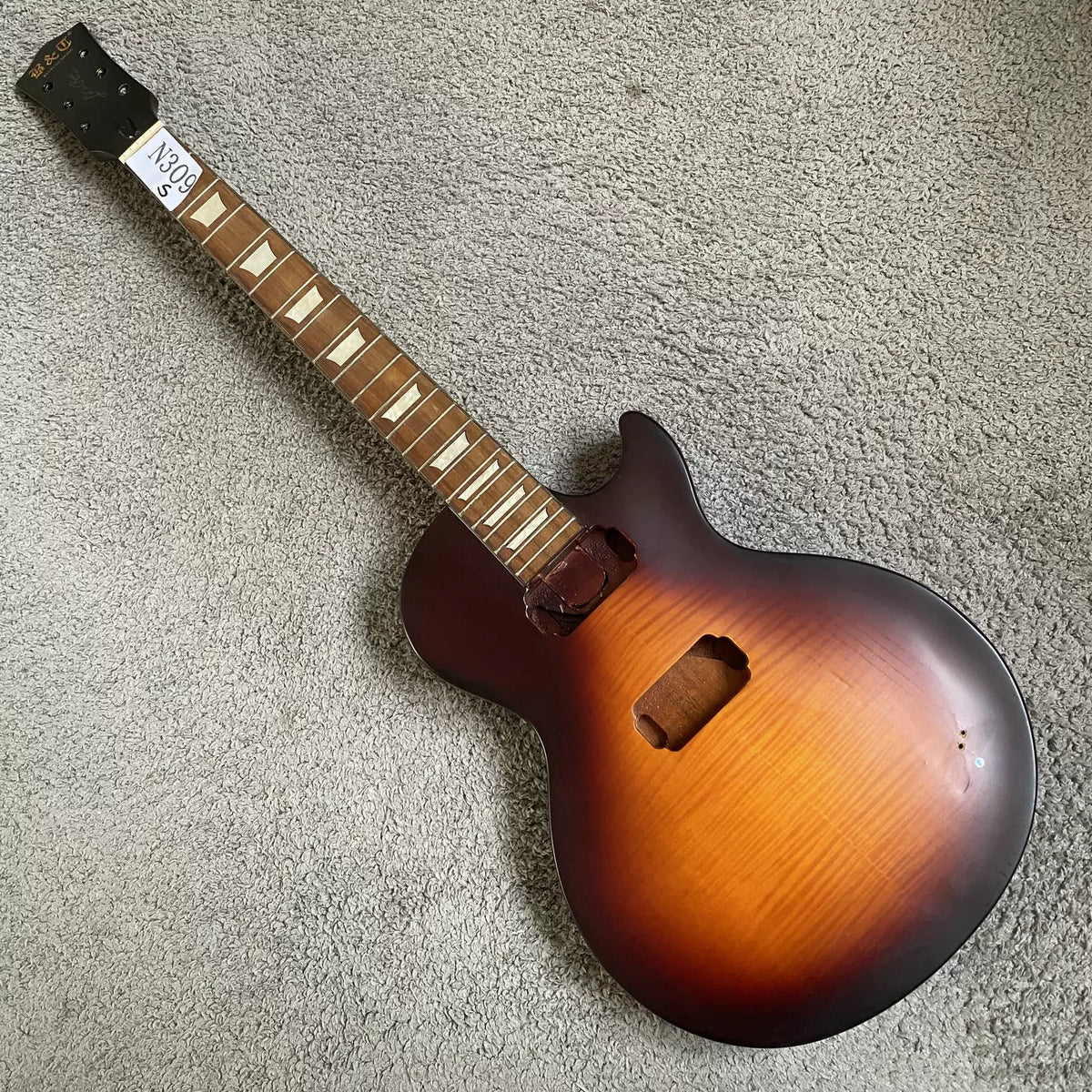 Special offer LP electric guitar, tiger maple, 22 frets, LP Standard, foreign brand, semi-finished guitar, DIY assembly.