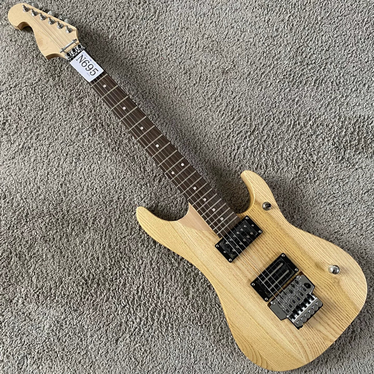 Warrior Style Double Tremolo Electric Guitar Washburn N4 Custom Export Model with Rubbed Finish, 22 Frets, Metal, Beginner to Advanced Level