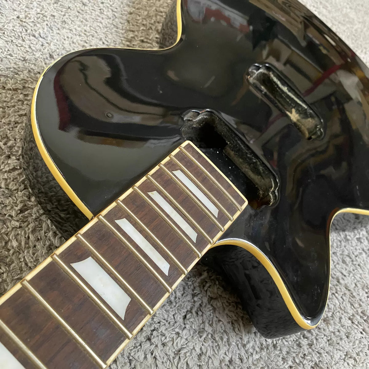 Left-hand electric guitar, LP guitar semi-finished kit, DIY assembly Florenze reverse-hand guitar, solid wood body.