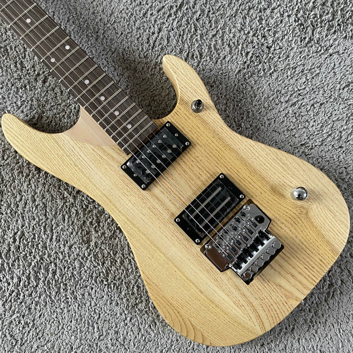 Warrior Style Double Tremolo Electric Guitar Washburn N4 Custom Export Model with Rubbed Finish, 22 Frets, Metal, Beginner to Advanced Level