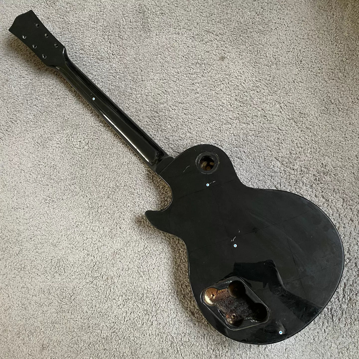 Custom Electric Guitar LP Standard Maple Big Flower African Mahogany 22 Frets Guitar Set DIY Semi-finished Product