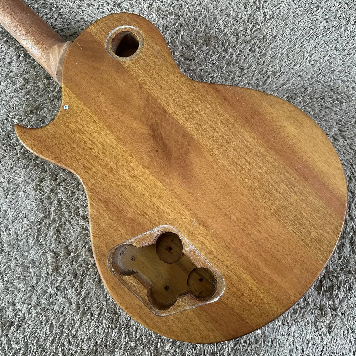 Korean factory surplus LP electric guitar semi-finished product, mahogany + maple tiger stripe DIY gradient color, flawed, special price.