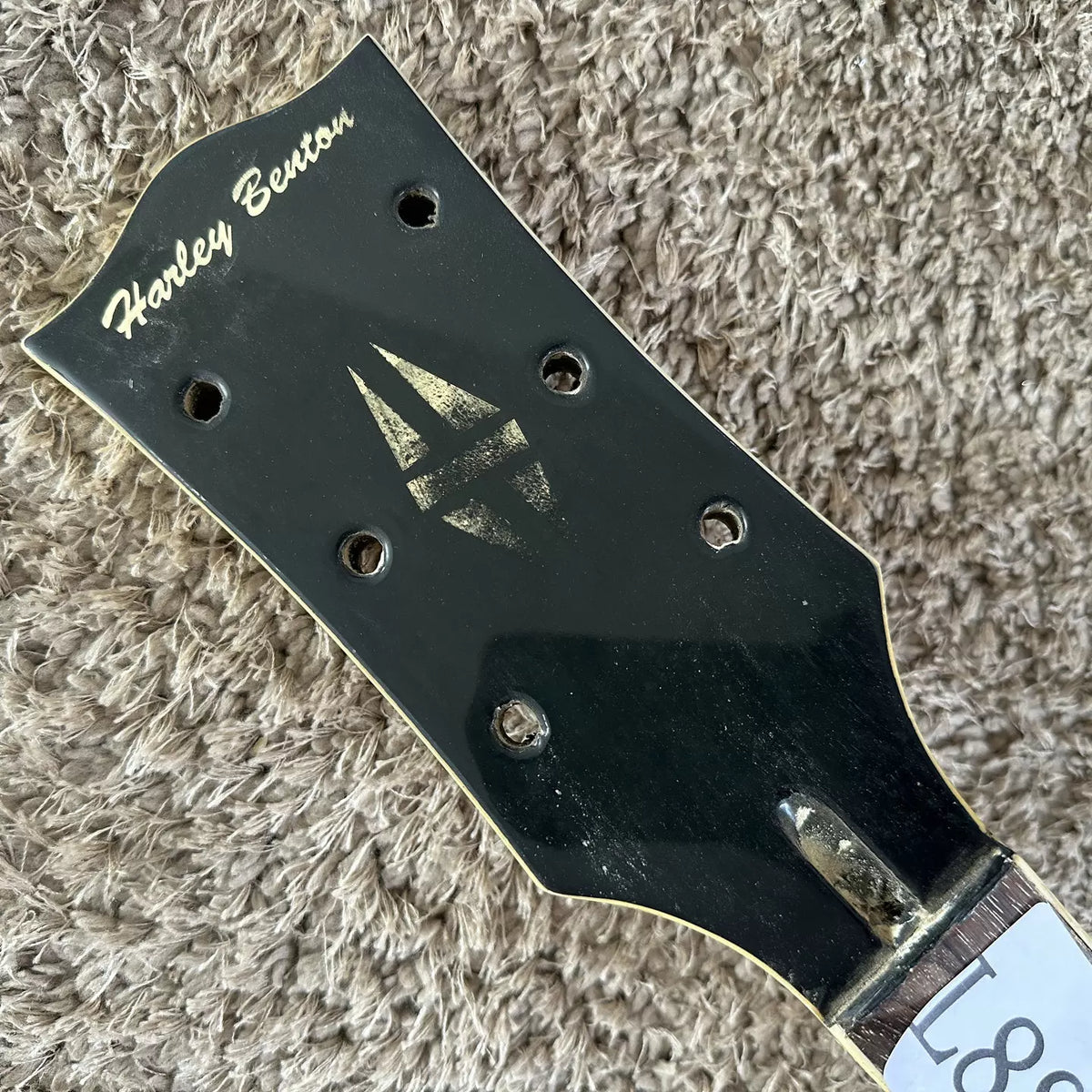 Harley Benton HB SG Electric Guitar Devil Horn Semi-finished DIY, Off-white, Stock with Defects