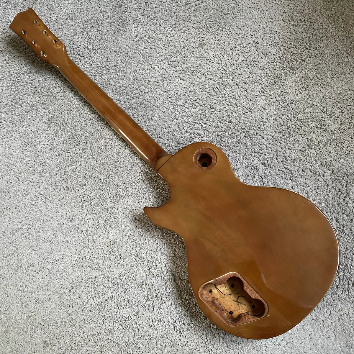Semi-finished LP Standard electric guitar, solid maple top, LP guitar DIY kit, 22 frets, b&amp;d genuine guitar