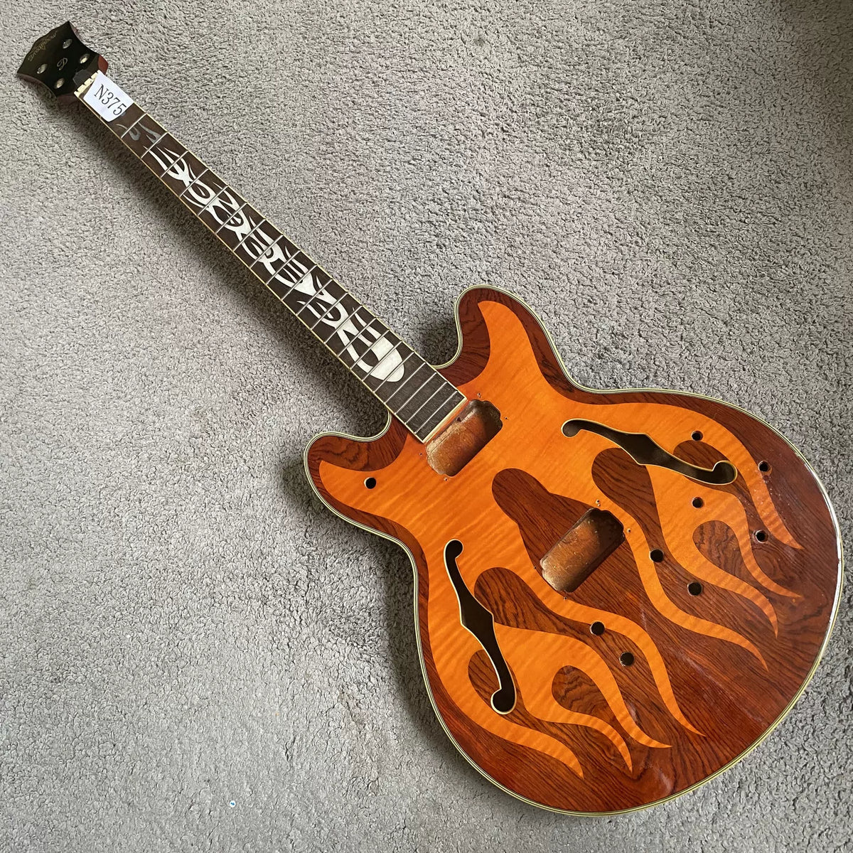 4-string electric bass, semi-hollow ash wood cabinet, jazz bass, Korean Dreambow semi-finished DIY bass.