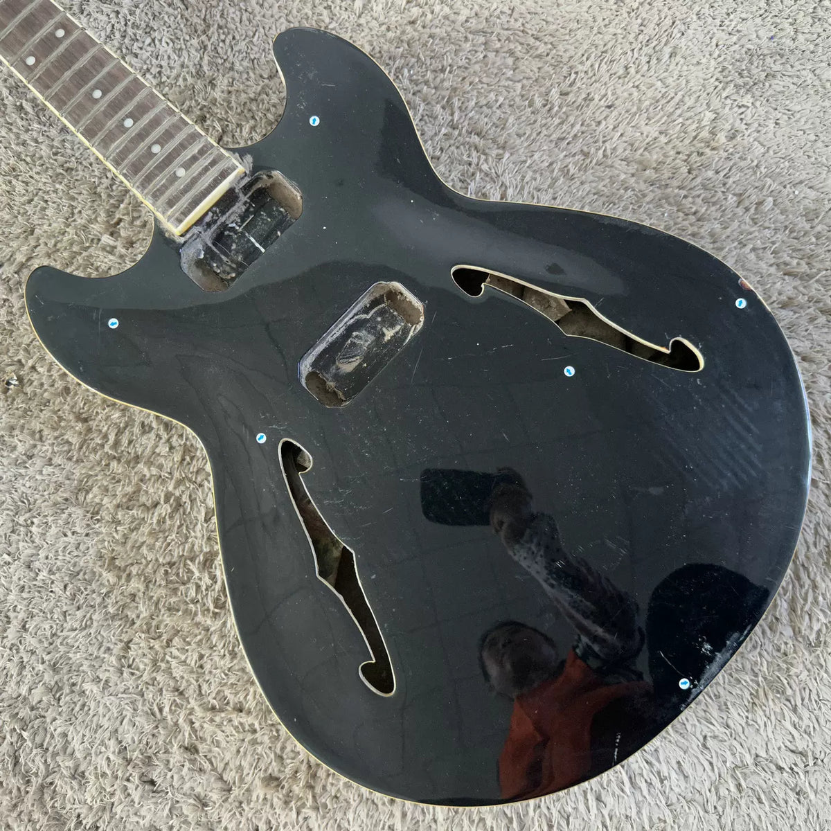 Harley Benton HB 335 Slim Semi-Hollow Jazz Electric Guitar - Defects (Unfinished Product)