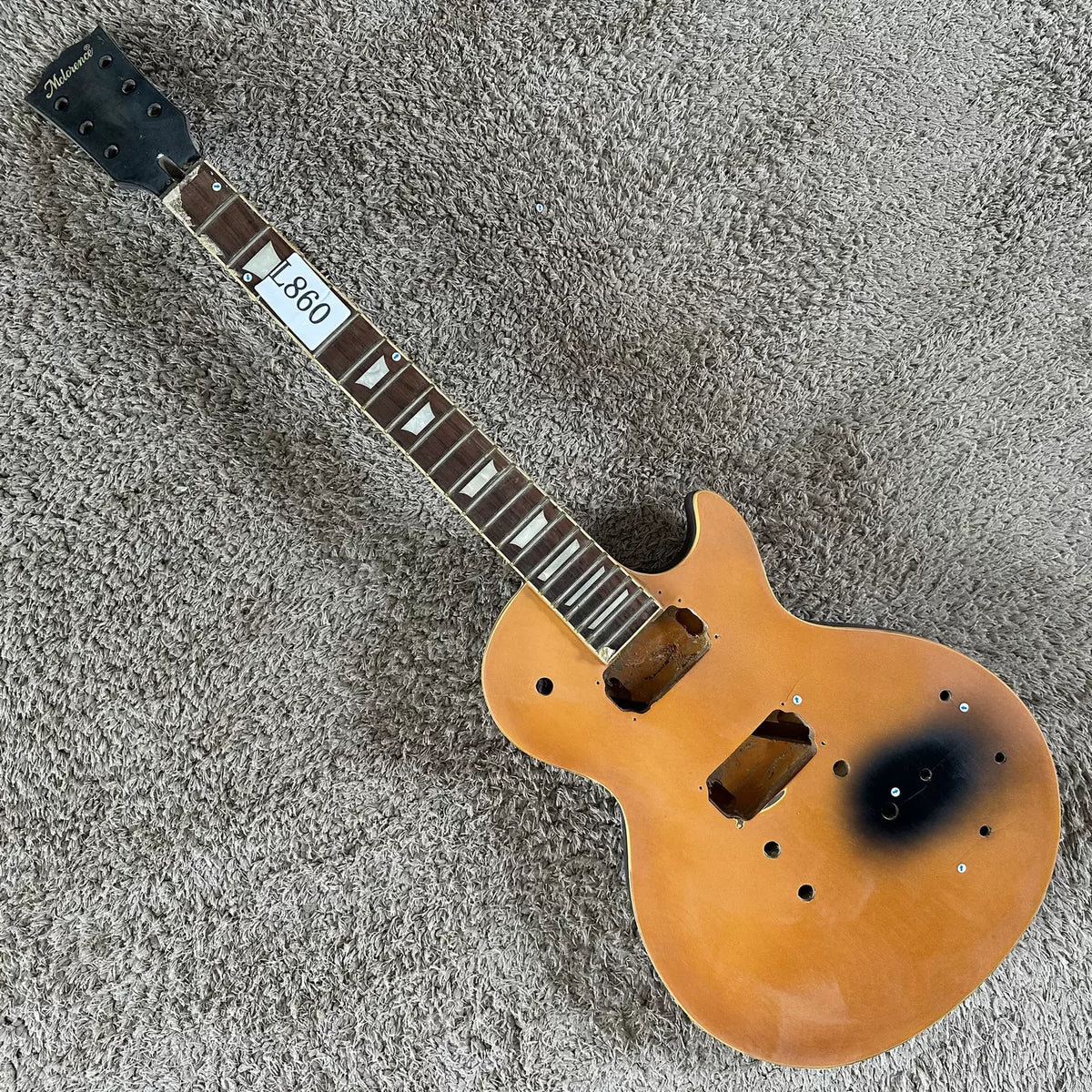 Clearance Sale: MCLORENCE LP Electric Guitar - Incomplete DIY Project - Defective Hue-coil Pickup