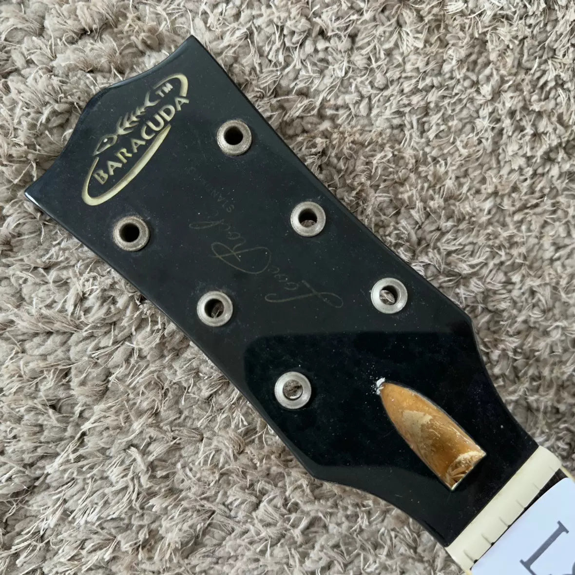 Baracuda LP electric guitar, unfinished, no parts, DIY black dual-coil pickup with minor flaws.