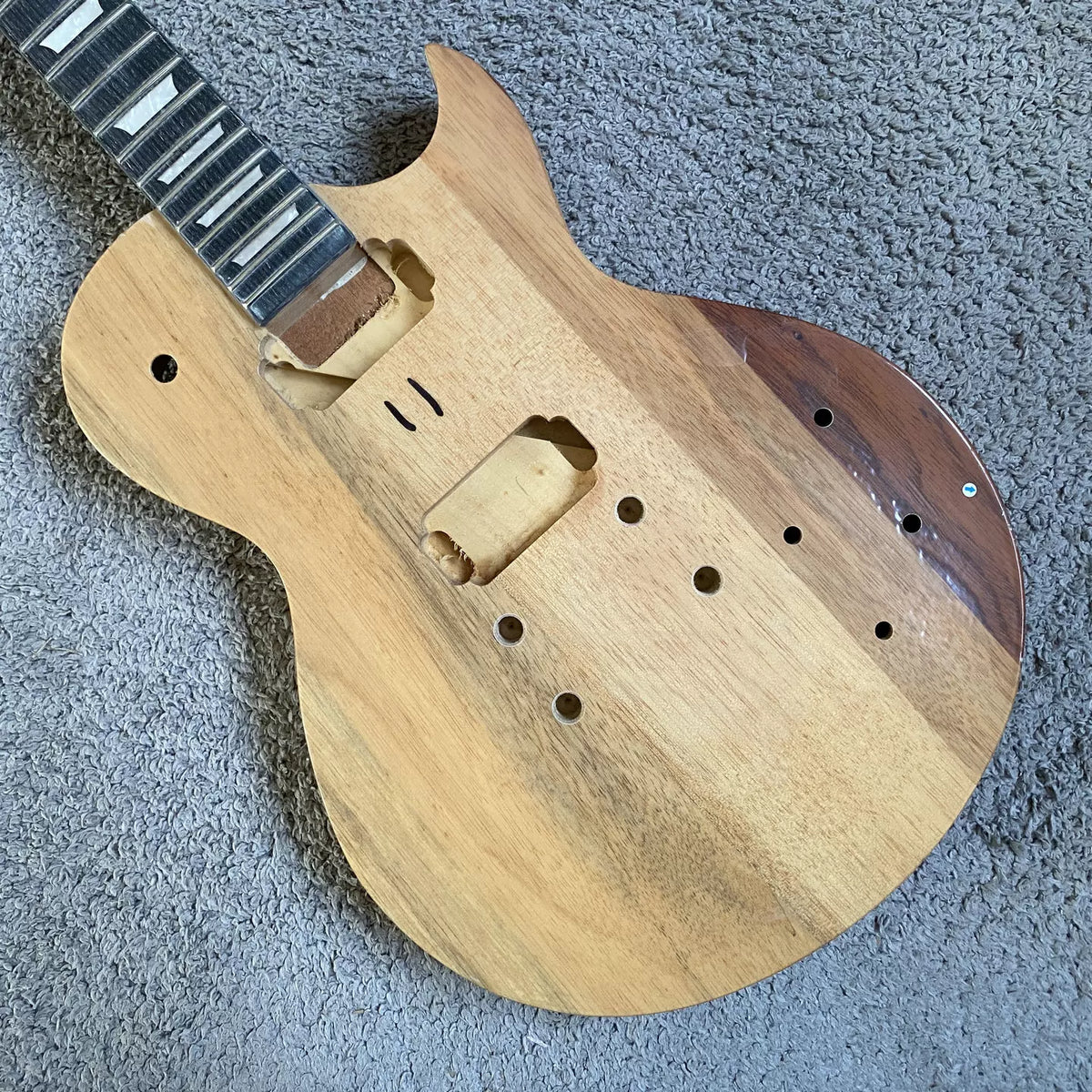 Harley Benton Electric Guitar Semi-finished LP Guitar 22 Frets Solid Top Body DIY Assembly Kit - Special Price