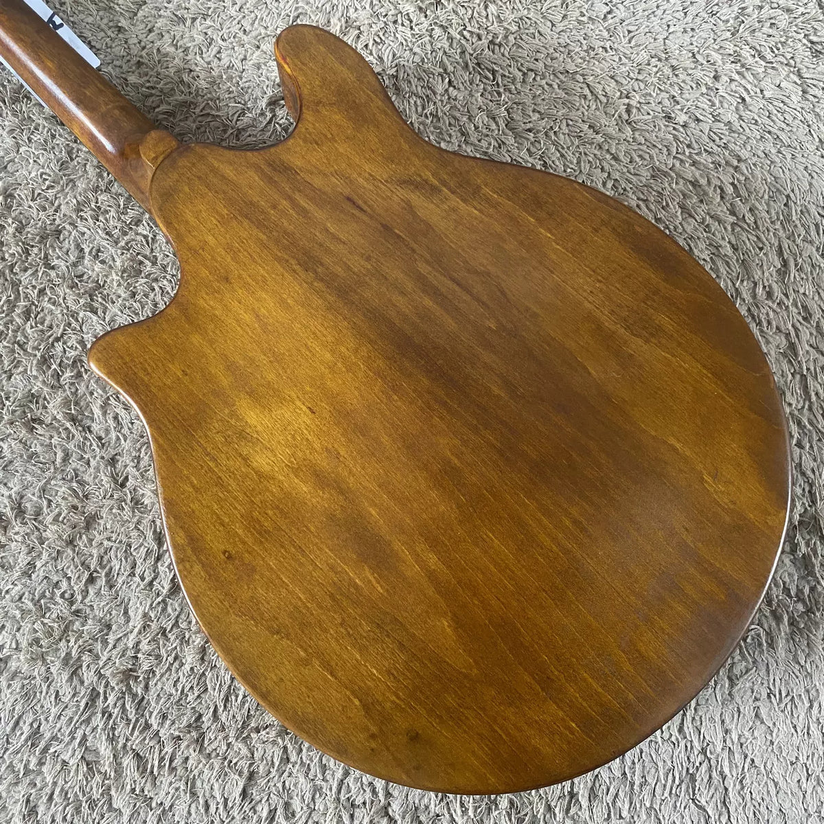 Mandolin guitar, 8 strings, solid spruce and maple top, transparent brown, pre-made, DIY, minor imperfections.