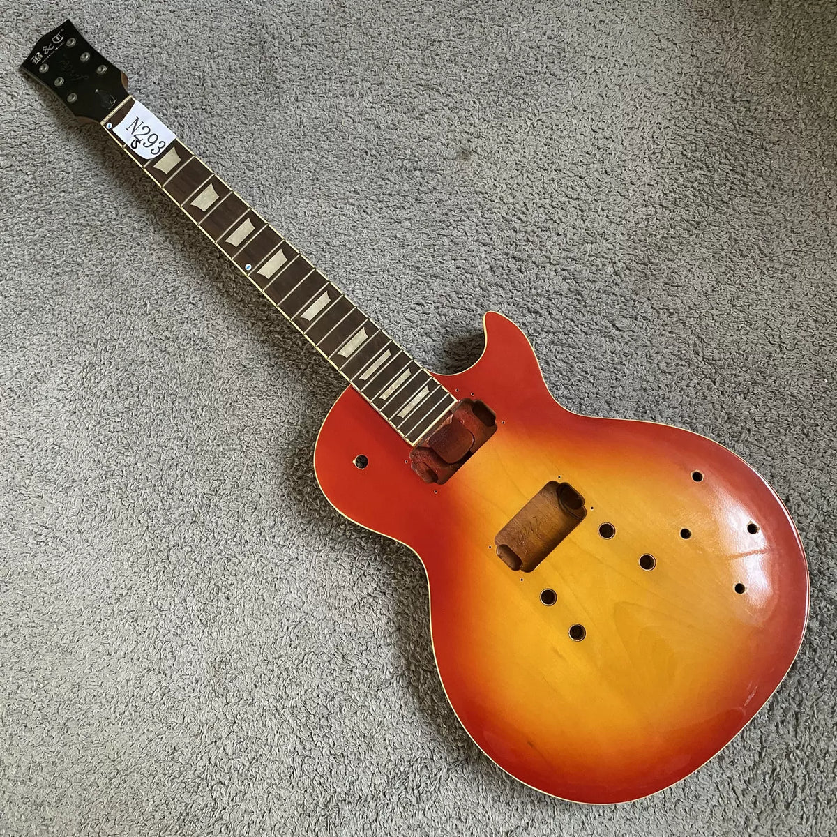 Semi-finished LP Standard electric guitar, solid maple top, LP guitar DIY kit, 22 frets, b&amp;d genuine guitar