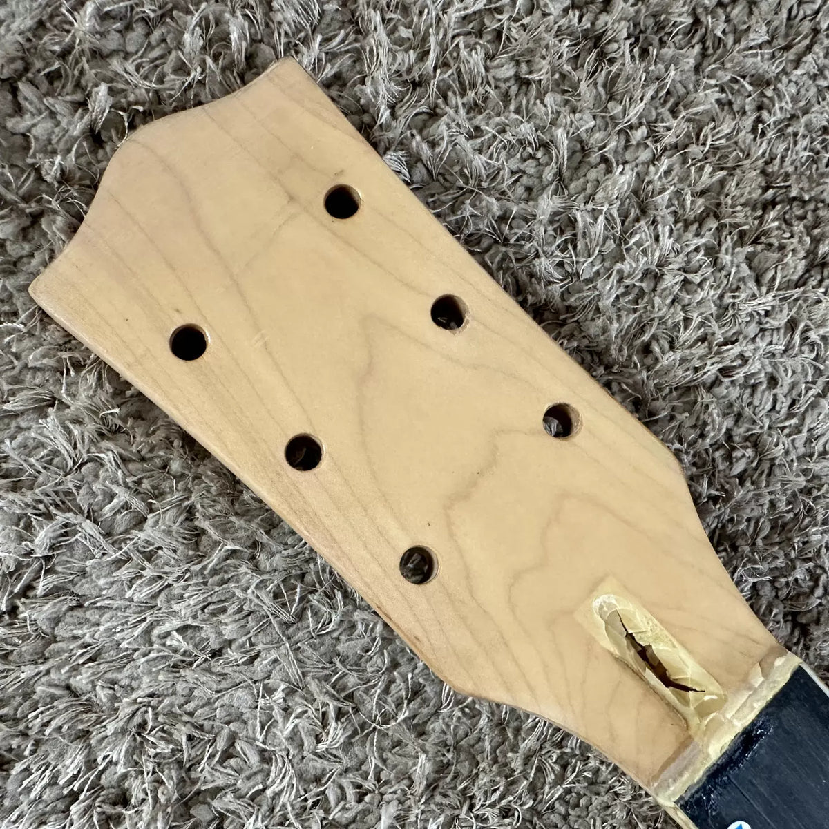 Sample SG Electric Guitar Devil Horn Semi-finished DIY, Natural Wood Color Dual Coil Pickup, Minor Flaws (Stock)