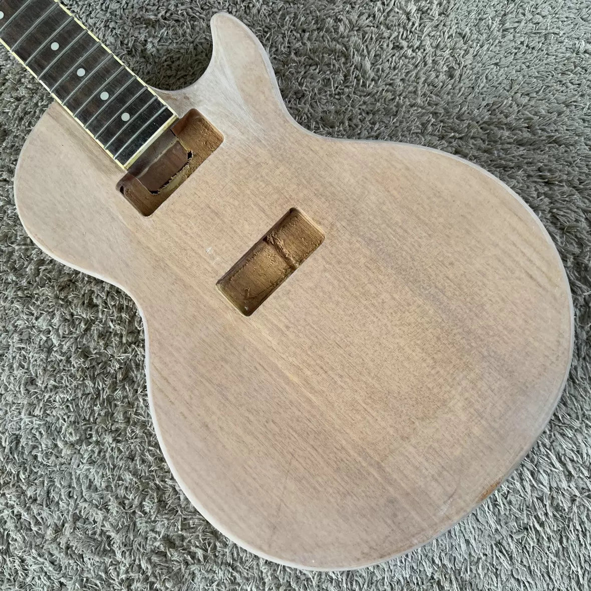 Stock Gladiator LP flat electric guitar P90 African mahogany semi-finished DIY project (incomplete)