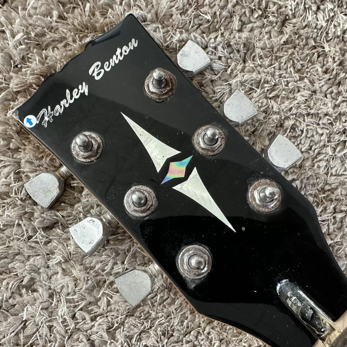 Harley Bneton LP Electric Guitar - Partial DIY Project: Gold P90 Pickup Slotted, No Accessories, Minor Flaws