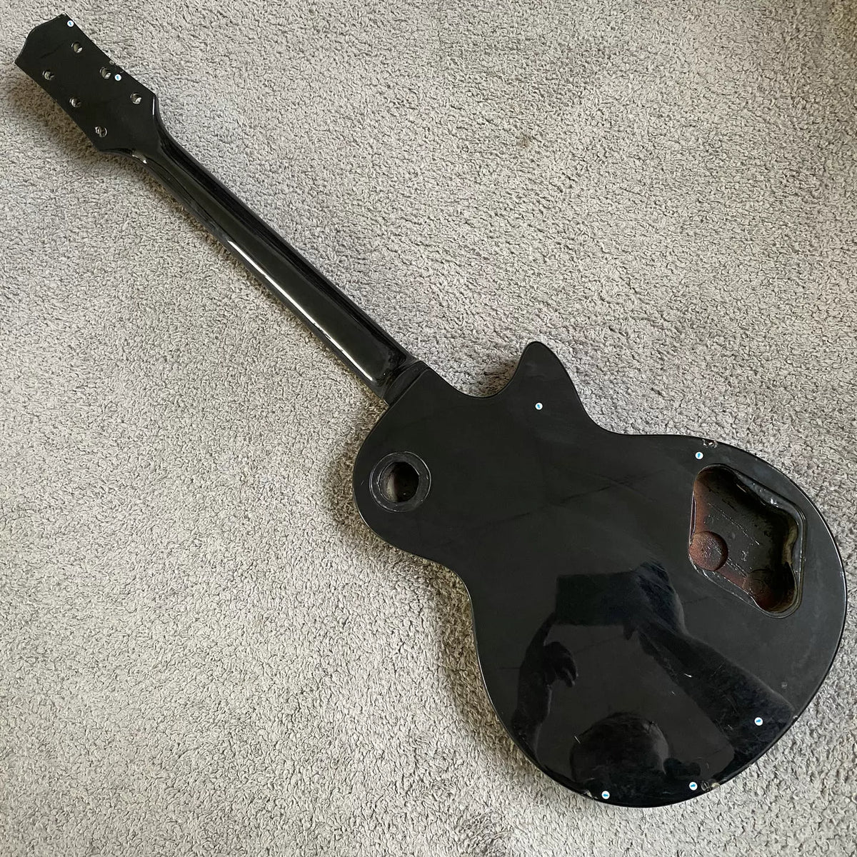 Left-hand electric guitar, LP guitar semi-finished kit, DIY assembly Florenze reverse-hand guitar, solid wood body.
