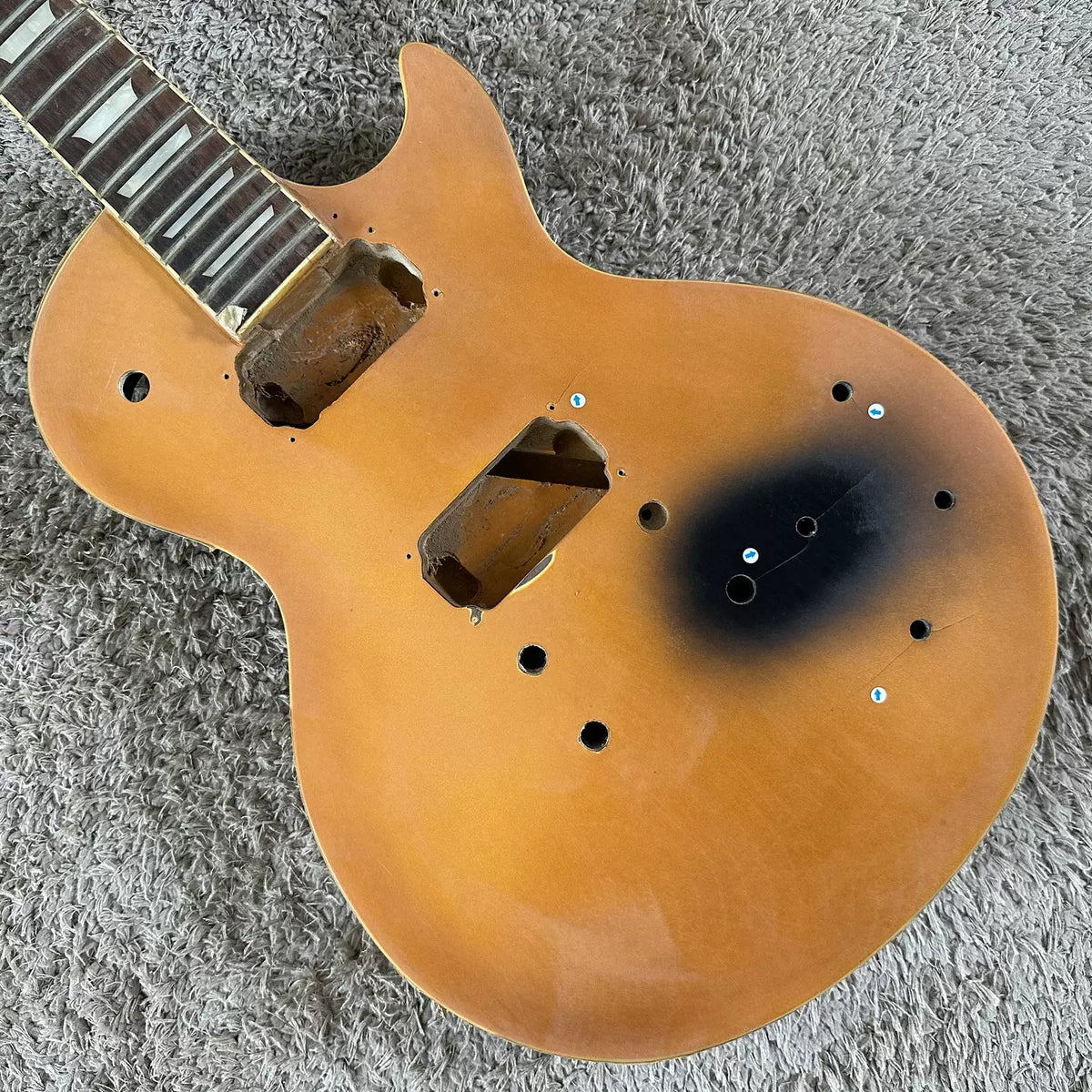 Clearance Sale: MCLORENCE LP Electric Guitar - Incomplete DIY Project - Defective Hue-coil Pickup