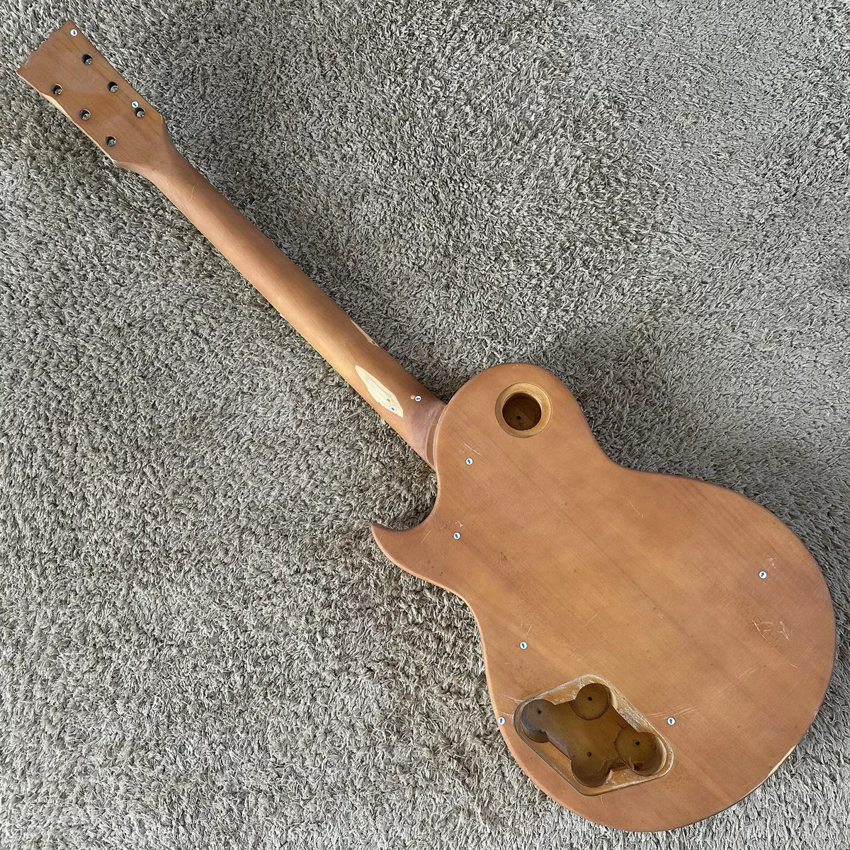 Harley Bneton Maple Veneer LP Electric Guitar Semi-finished DIY, Gold Finish, No Accessories or Defects, In Stock