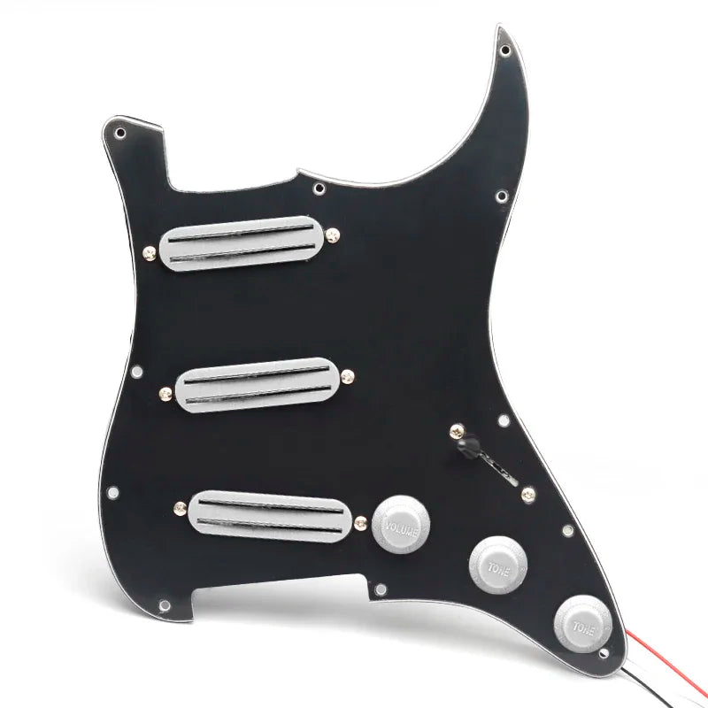 SSS Prewired Loaded Electric Guitar Pickguard Set Dual Rail Pickups For Fender Stratocaster Strat