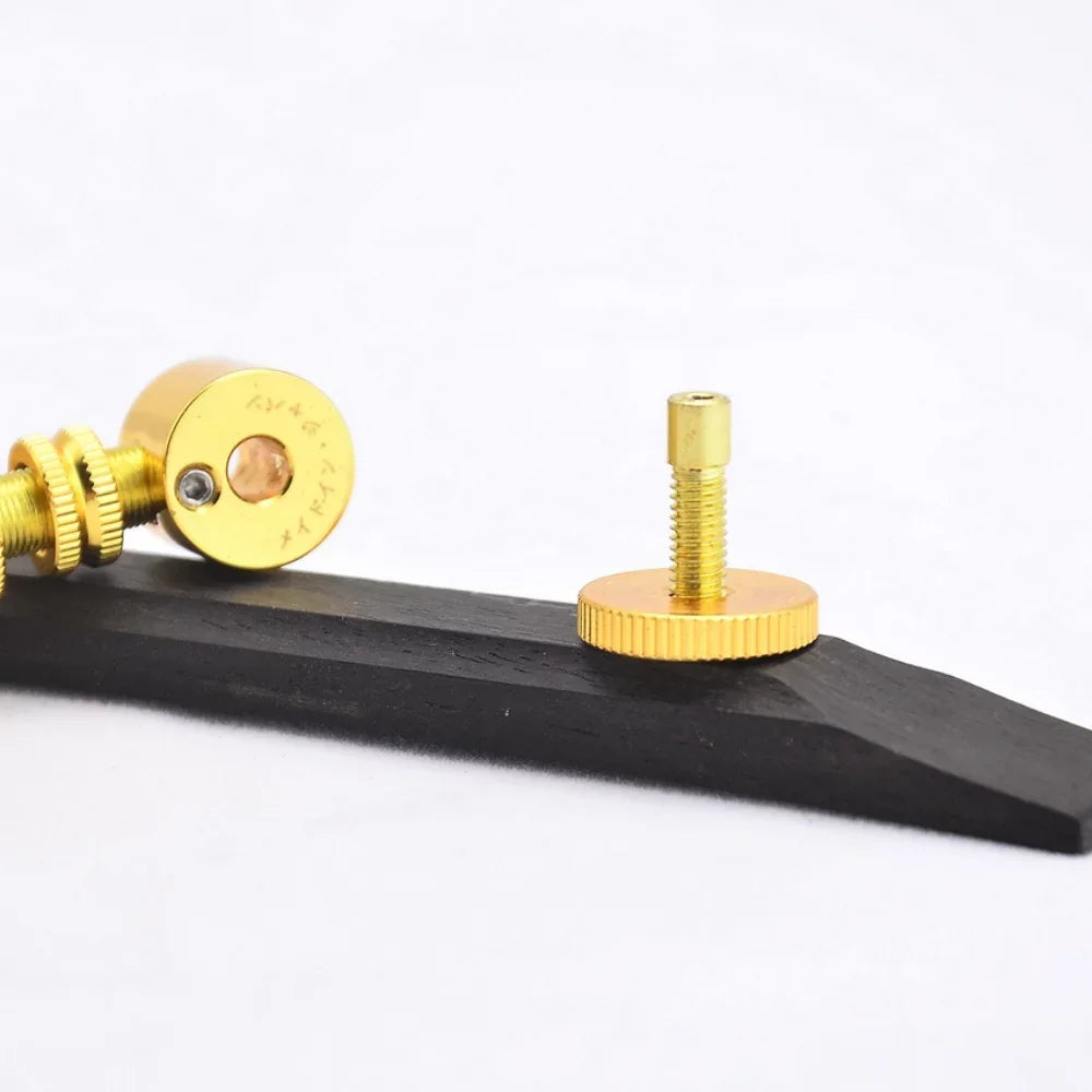 Ebony Wood Jazz Guitar Roller Adjustable Bridge