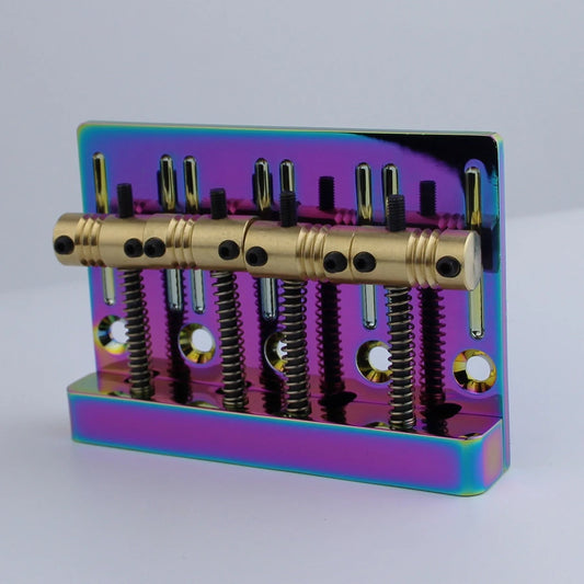 Rainbow 4 String Bass Guitar Bridge with Brass Saddles For Fender Precision/Jazz Bass
