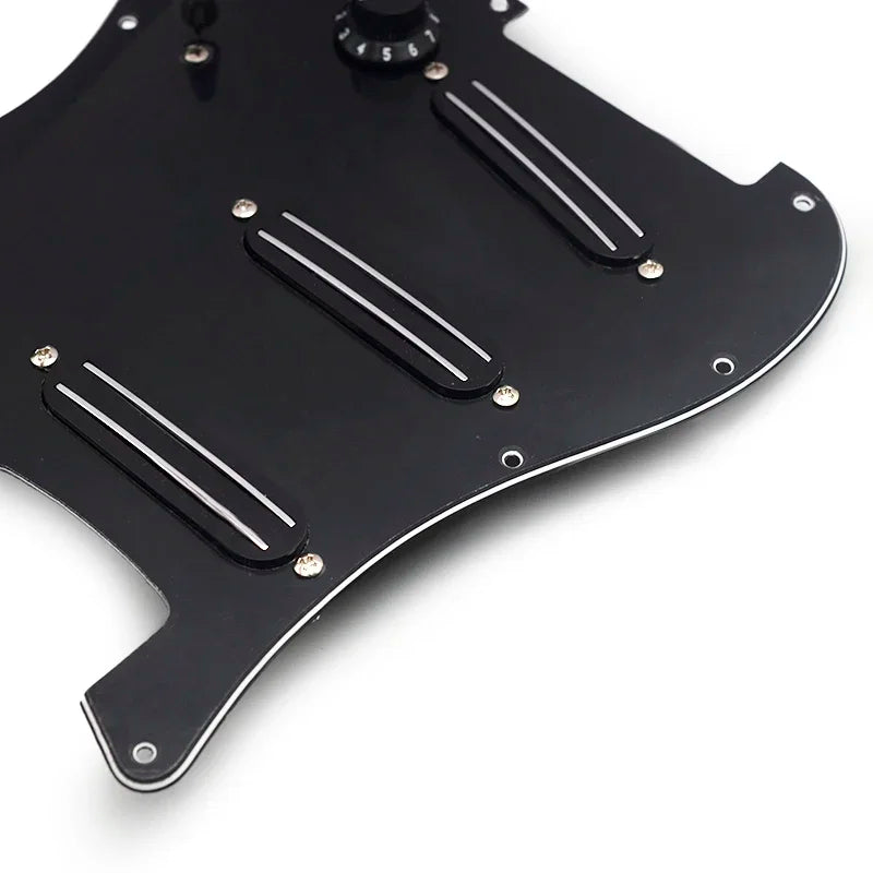 SSS Prewired Loaded Electric Guitar Pickguard Set Dual Rail Pickups For Fender Stratocaster Strat