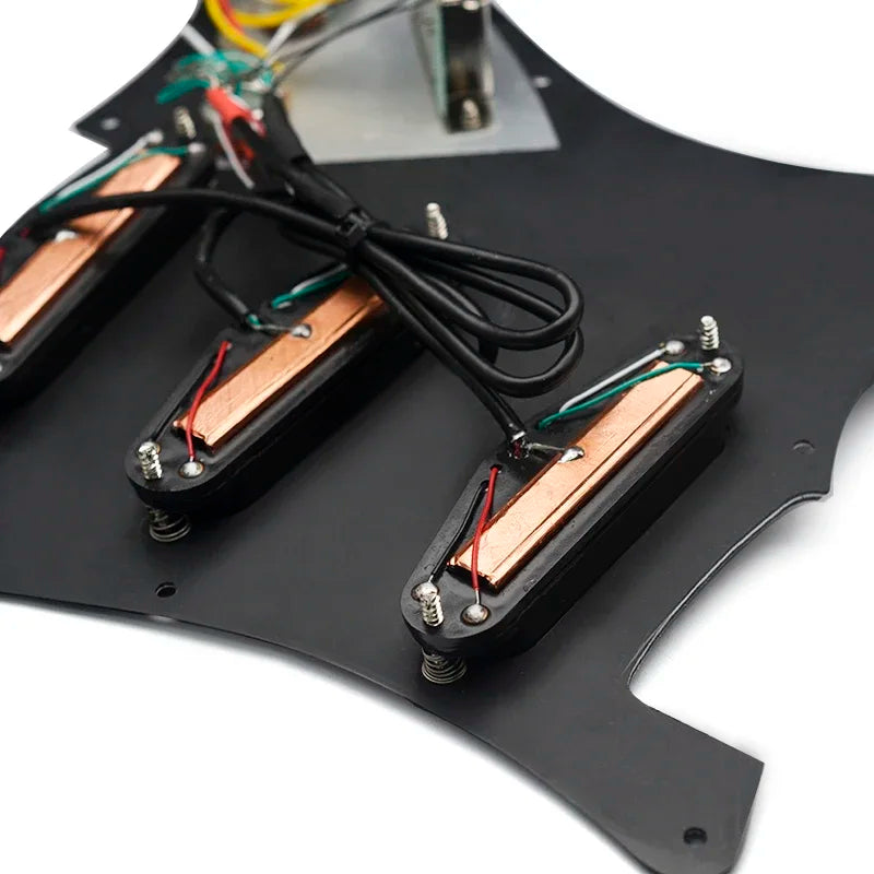 SSS Prewired Loaded Electric Guitar Pickguard Set Dual Rail Pickups For Fender Stratocaster Strat