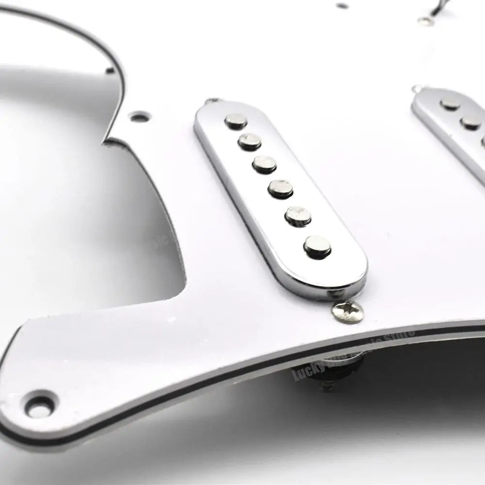 SSH White Loaded Prewired Guitar Pickguard with Multi Switches Wiring Tones For Fender Stratocaster Strat